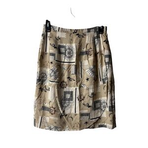 Vintage Pendleton Celestial Moon Astrology Cherub Print Skirt